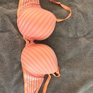 Victoria's Secret Pink and Orange Striped Lingerie